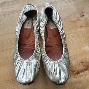 Lanvin Gold Ballet Flats